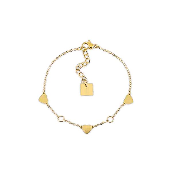 Photo de  Bracelet Aphaia - Acier Doré Coeurs
