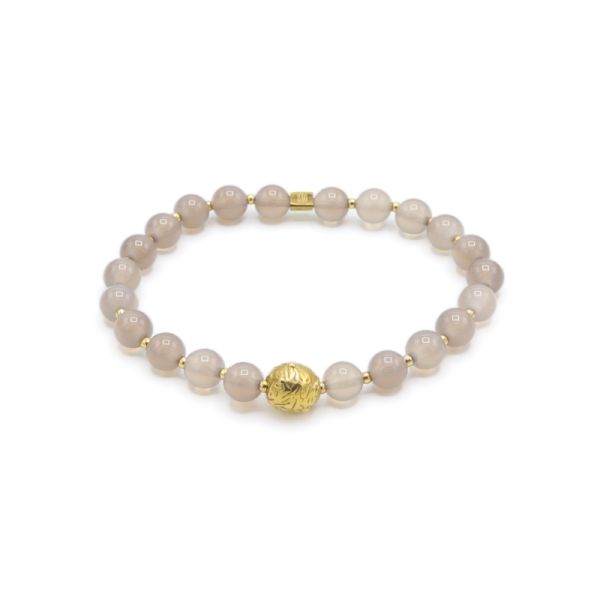 Photo de  Bracelet Athenae - Acier Doré Quartz Fumé