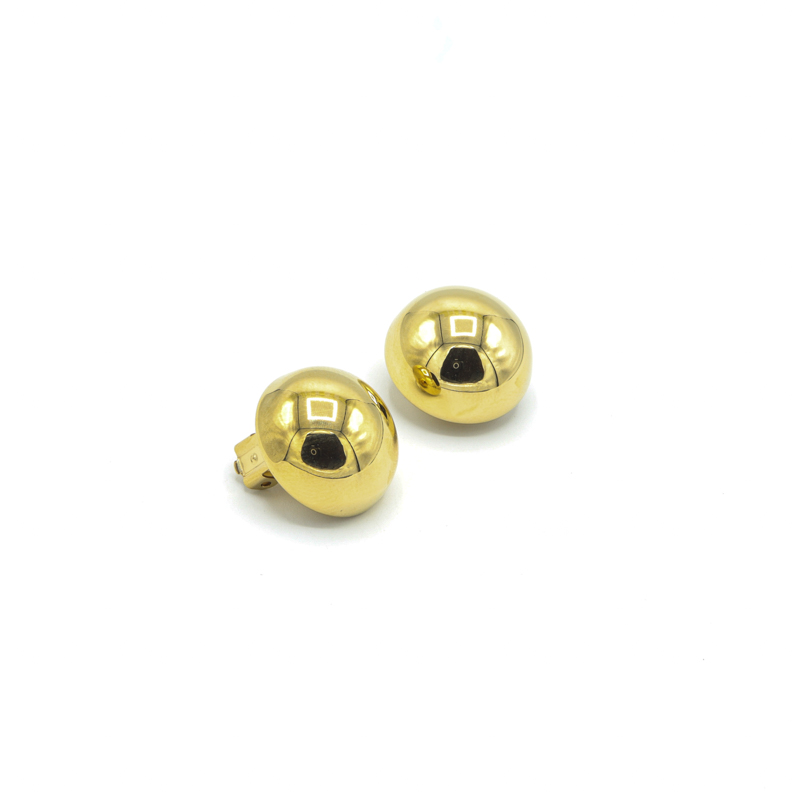 Photo du produit  Boucles d'Oreilles Clip Dome - Acier Doré