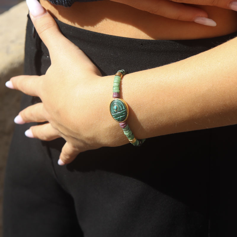 Photo du produit  Bracelet Kenya - Doré Or Pierre Rubizoisite 