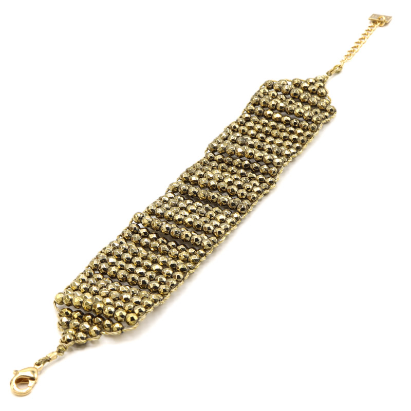 Photo du produit  Bracelet India Altesse - Plaqué Or Pierre Hématite