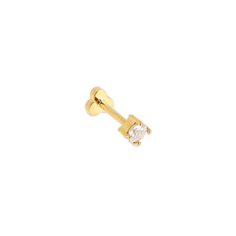 Photo du produit  Piercing Oxford - Acier Doré et Zirconium