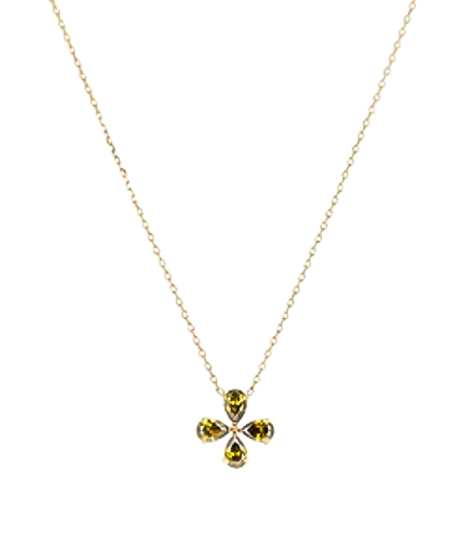 Photo du produit  Collier Estial - Acier Doré Vert