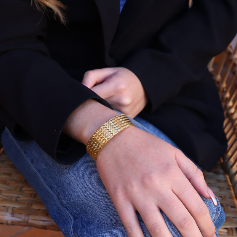 Photo du produit  Bracelet Manchette - Acier Doré
